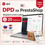 DPD modul za PrestaShop — besplatna proba, 20 naljepnica