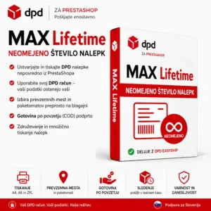DPD modul za PrestaShop — Max Lifetime, doživljenjska licenca