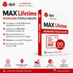 Max Lifetime – doživljenjska licenca DPD modula za OpenCart z neomejenim številom nalepk
